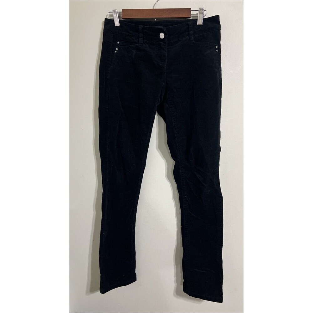 White House Black Market Black Slim Leg Pants Women's Size 2R 99%cotton